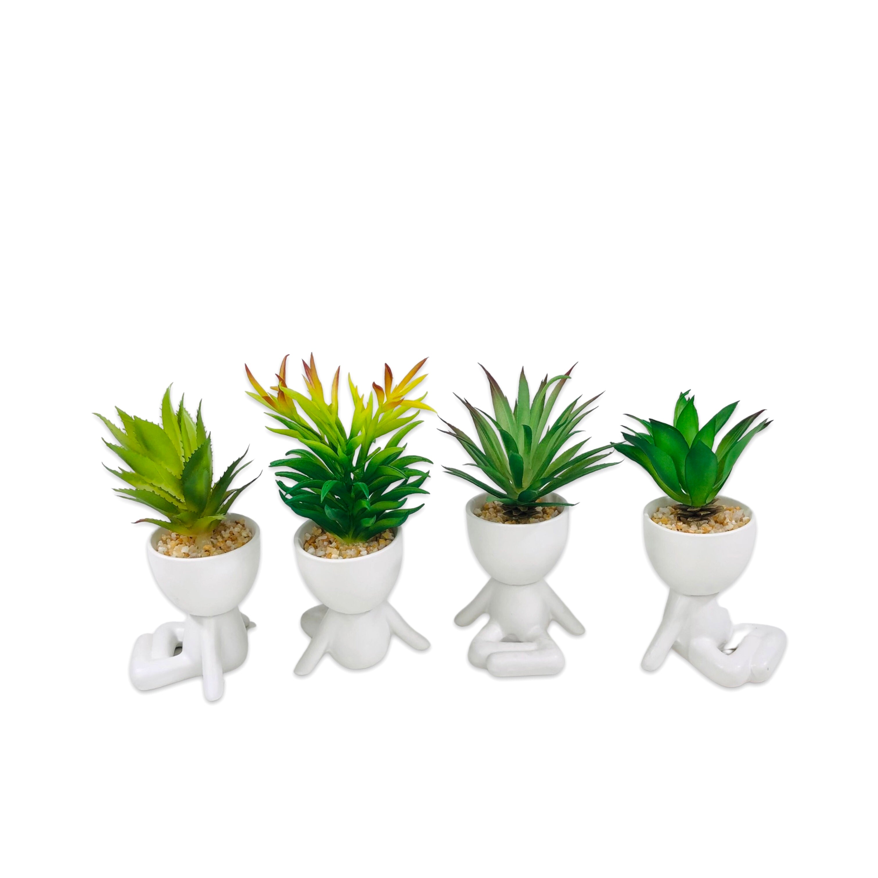 Chilling on Floor Lite Pot Planter (White)